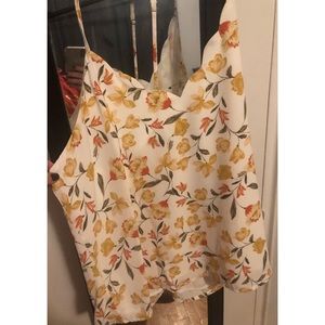 COPY - Floral cami with racer back